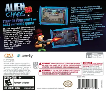 Alien Chaos 3D (Usa) box cover back